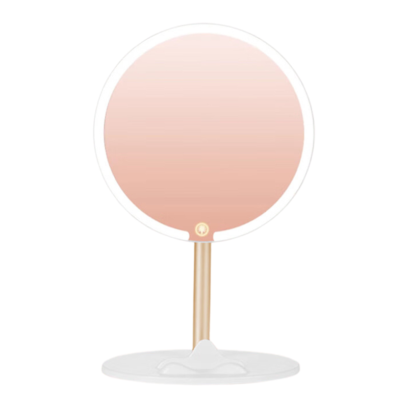 领臣化妆镜带灯LED镜面旋转持久续航加厚底盘LC-JJ009