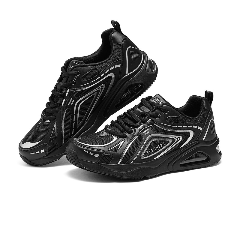 斯凯奇(Skechers)2024男舒适百搭日常户外板鞋休闲鞋183096/BBK