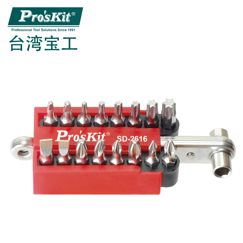 宝工 Pro’sKit SD-2616 16合1不锈钢棘轮扳手组