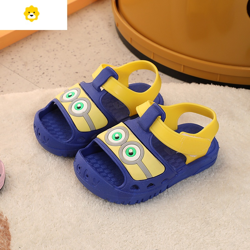 喻娄夏季儿童凉鞋卡通男宝宝幼儿防滑学步鞋软底透气13岁沙滩鞋塑料