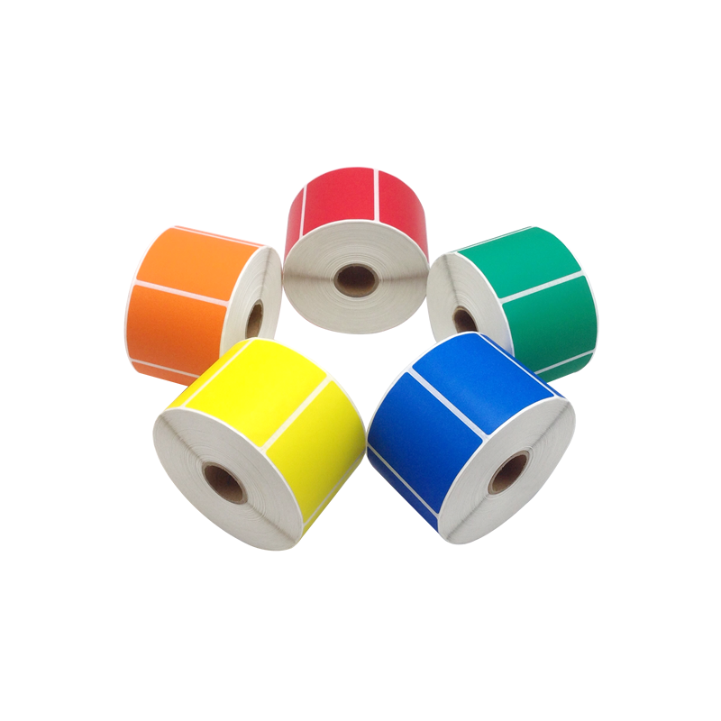 彩色热敏纸粉红热敏不干胶标签纸条码50mmx30mm