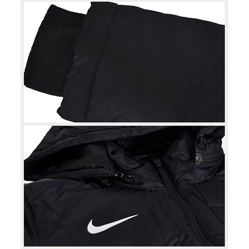 AR4502-010耐克 Nike 冬季中长款足球运动保暖连帽棉服