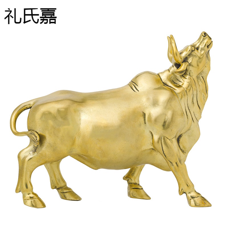 礼氏嘉铜牛办公桌摆件金牛华尔街牛气冲天开业礼品客厅工艺品参数
