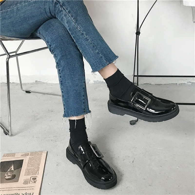 chic鞋子英伦风原宿ins小皮鞋女学生复古韩版新款百搭ulzzang鞋春