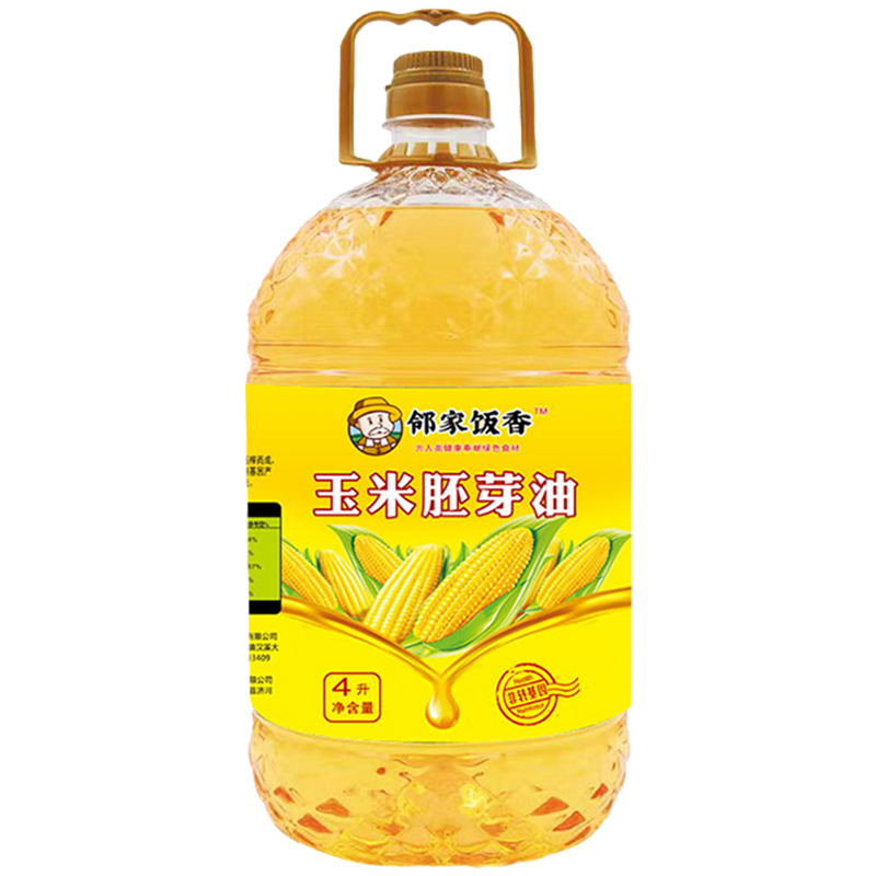 邻家饭香玉米胚芽油非转基因物理压榨一级4L*1桶LJFX129