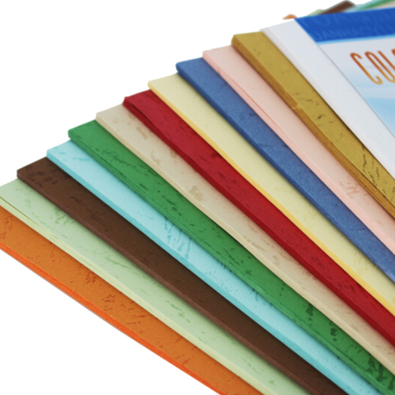 元浩a3彩色皮纹封面纸150g花纹卡纸云彩纸标书合同封皮纸浅蓝色100张