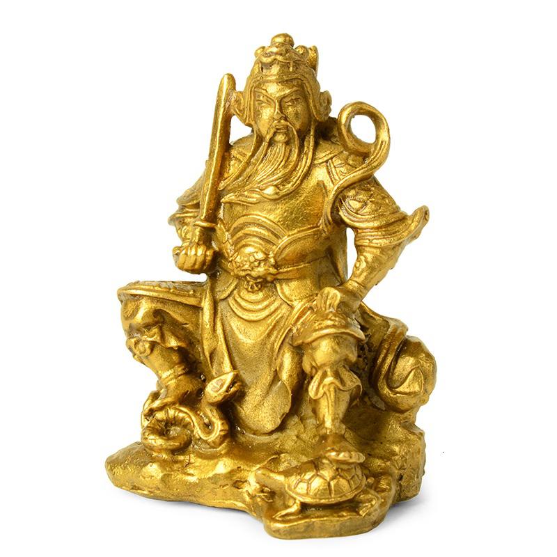 家柏饰(CORATED)真武大帝神像 玄天上帝摆件铜 玄武祖师祖师爷小号高清大图