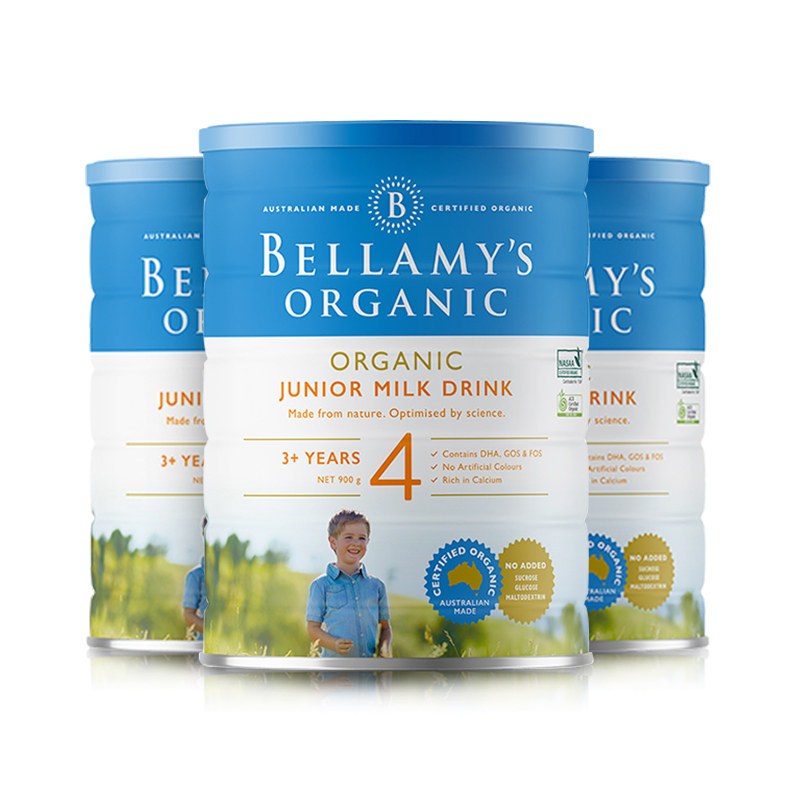 BELLAMY’S 贝拉米有机配方奶粉4段(3岁以上)900g/罐 原罐原装进口[3罐装]