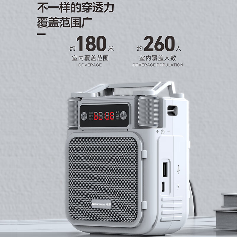纽曼(Newmine)MS19头戴麦黑色小蜜蜂无线扩音器教师专用喇叭导游腰挂蓝牙音箱迷你便携式讲课教学喊话器大音量高清大图