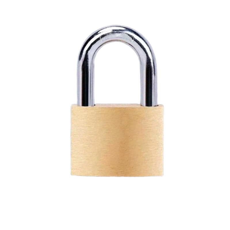 地造天成 SJ3800 20mm*20mm 黄铜通开挂锁 (计价单位：个) 黄色高清大图