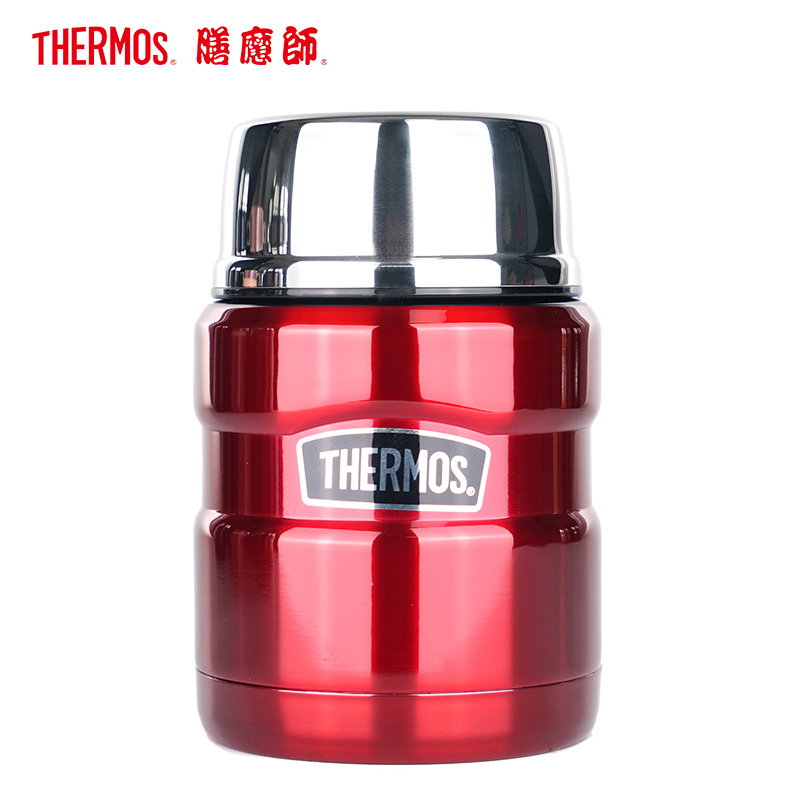 [膳魔师旗舰店]膳魔师高真空保温杯食物罐SK-3000 RD 470ML 大红色焖烧罐 /304不锈钢THERMOS通用