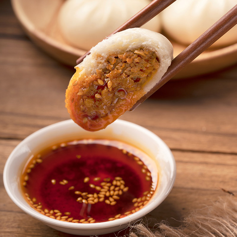 千味央厨发面小笼包鲜醇多汁松软蓬松不发硬肉馅装2斤*2袋高清大图
