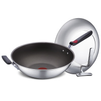 无油烟不粘锅炒锅火红点3代复合钢锅具 30CM【火红点3代钛PRO】