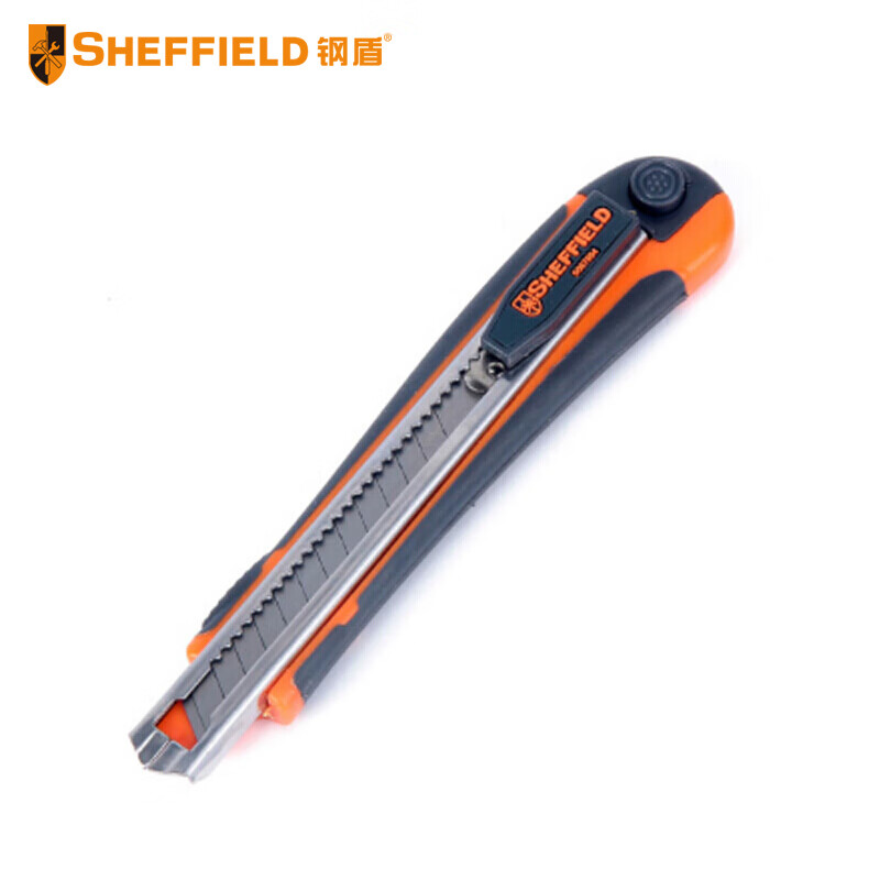 钢盾(SHEFFIELD) S067004 9mm高级快换刀片型美工刀(含2片备用刀片)