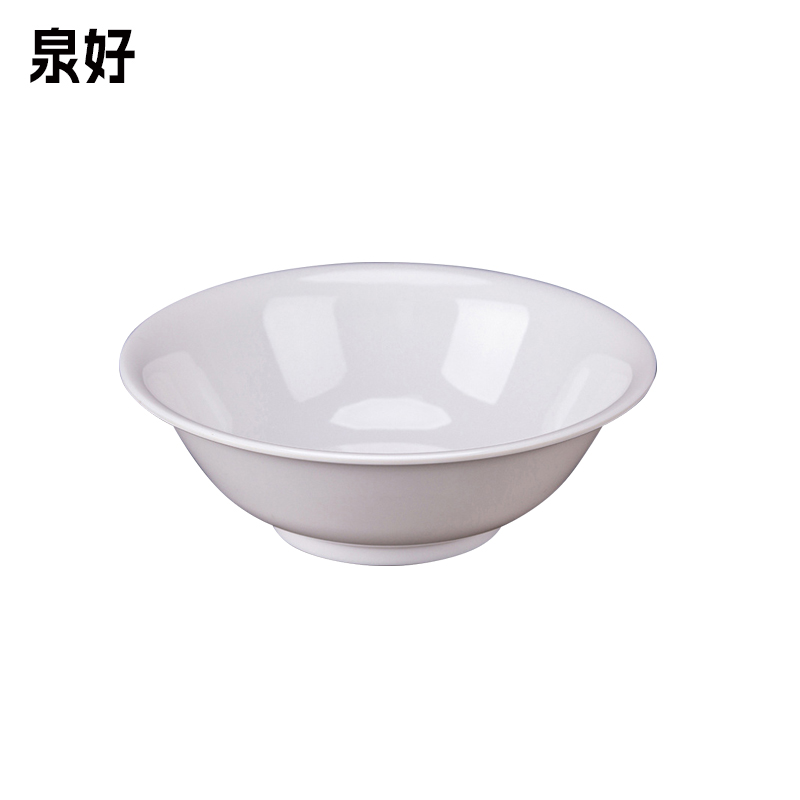 密胺白色小碗汤碗食堂餐厅商用中式米饭碗粥碗仿瓷塑料圆 密胺斗碗15cm