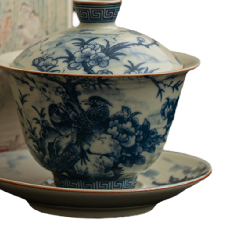 卫未来 茶具陶瓷盖碗 150ML 套高清大图