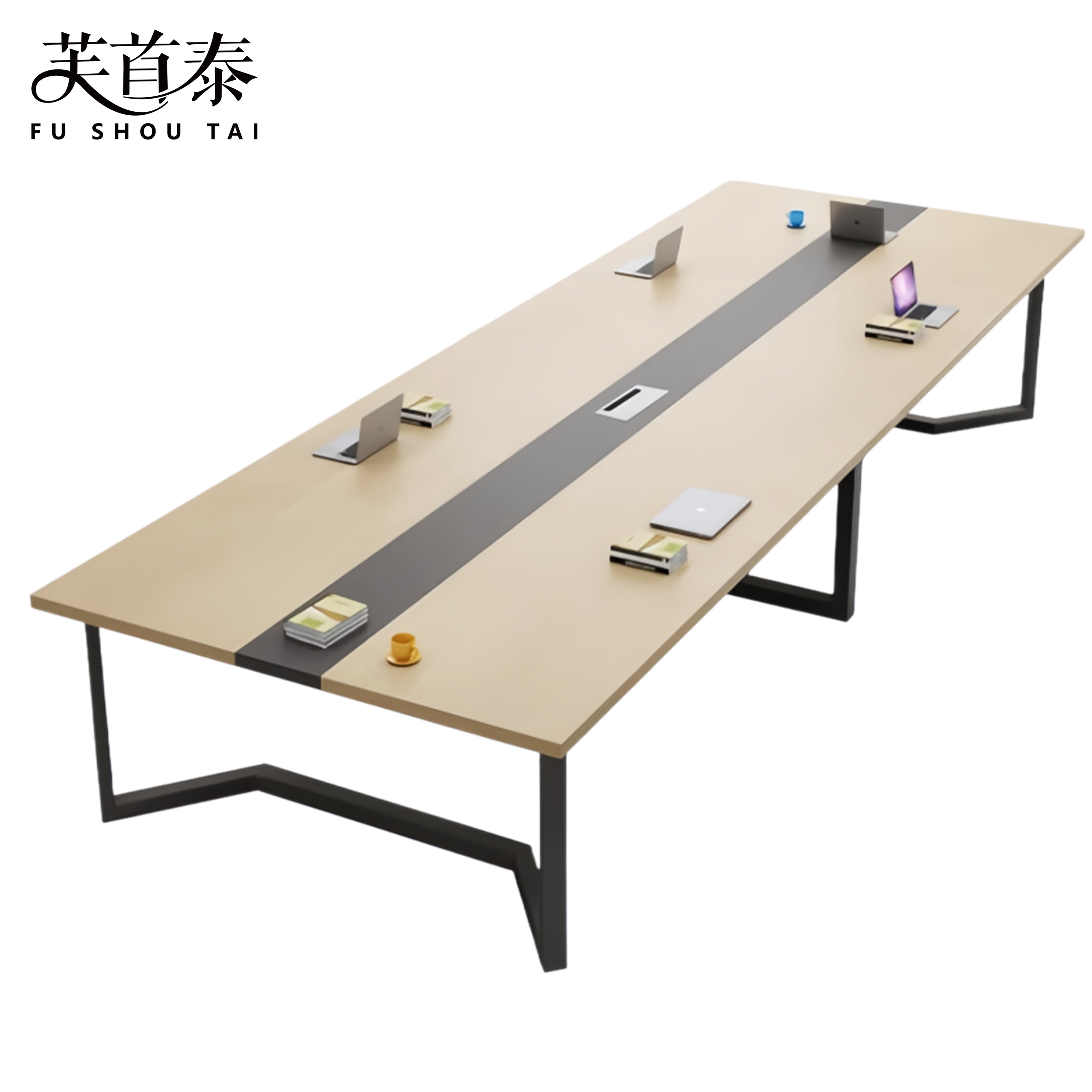 芙首泰办公会议桌5000*1400*750mm张高清大图