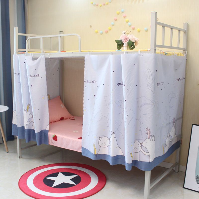 学生床帘下铺女遮光公主风粉色单人床幔窗帘布宿舍上铺支架寝室女