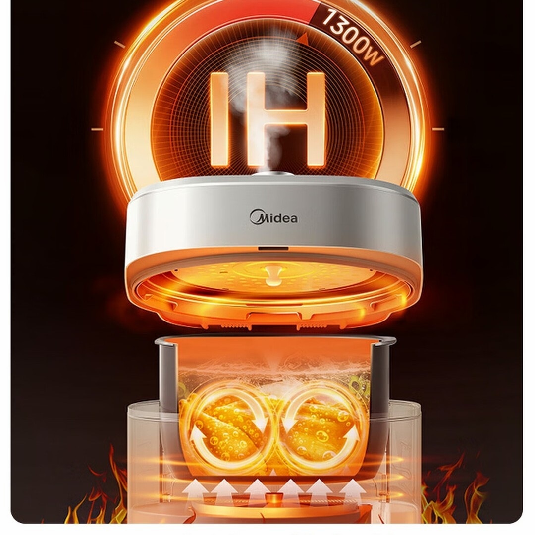 美的 (Midea)电压力锅0涂层IH高压锅5L家用煲汤全自动智能预约双胆煮饭饭煲4-6人快排MY-S5971K高清大图