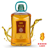 星河 头道鲜榨食用油 绿色食品 物理压榨一级浓香花生油1.8L/桶