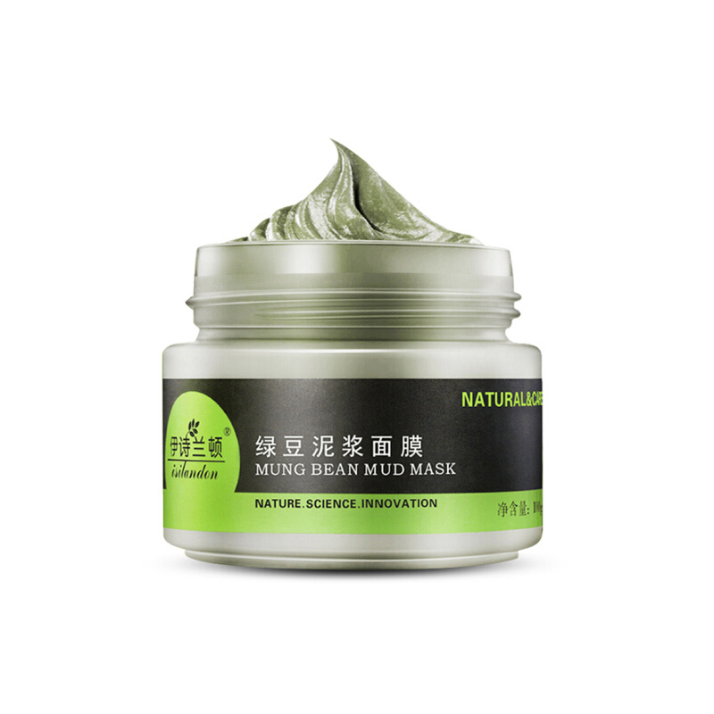 伊诗兰顿绿豆泥浆面膜120g 控油 祛痘 补水保湿 面膜泥 清洁面膜 男士女士面膜