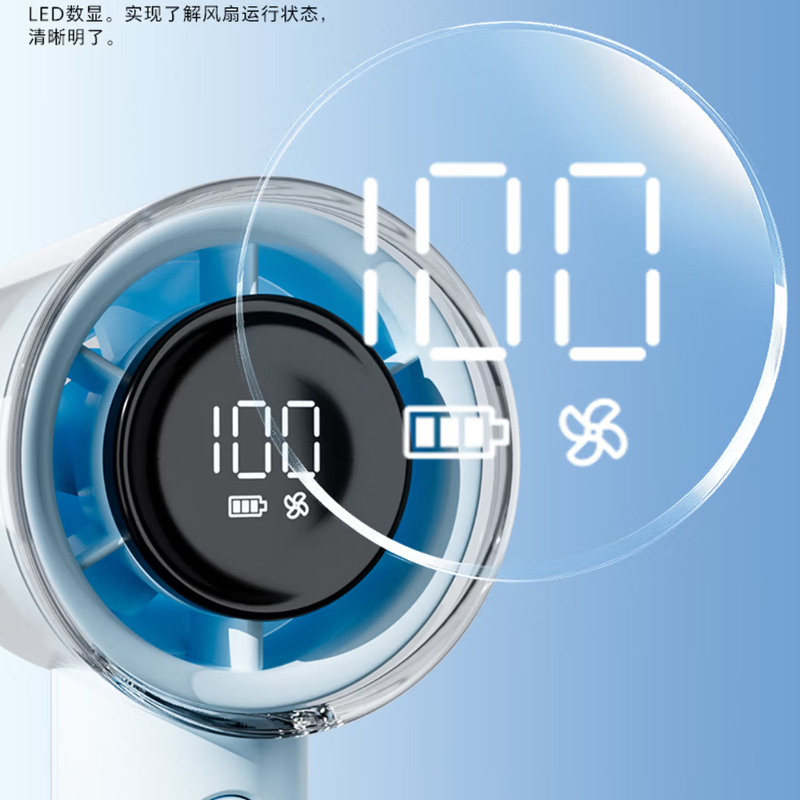 飞利浦手持便捷小风扇 ACR3242BPF-远峰蓝 3000mAH(单位:台)高清大图