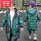 可莉允男童冬季棉服2022新款洋气中大童连帽加绒加厚棉衣儿童冬装外套潮