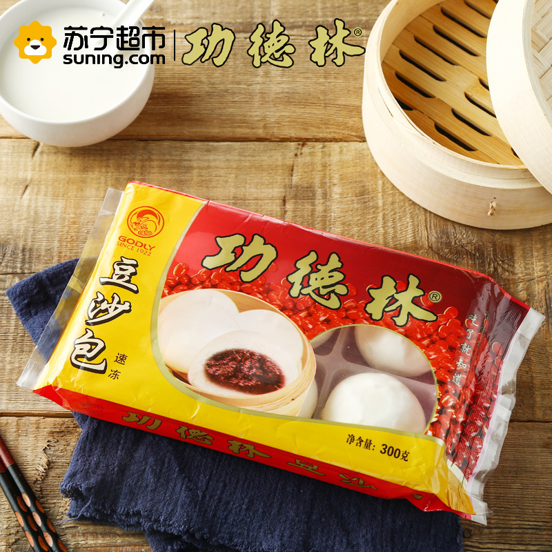 功德林 速冻豆沙包300g