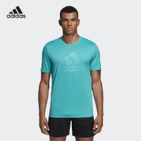 阿迪达斯 （adidas）春夏新款羽毛球短袖男女款圆领T恤情侣款休闲运动短袖针织速干透气 男款黄色CW7085 （S-X