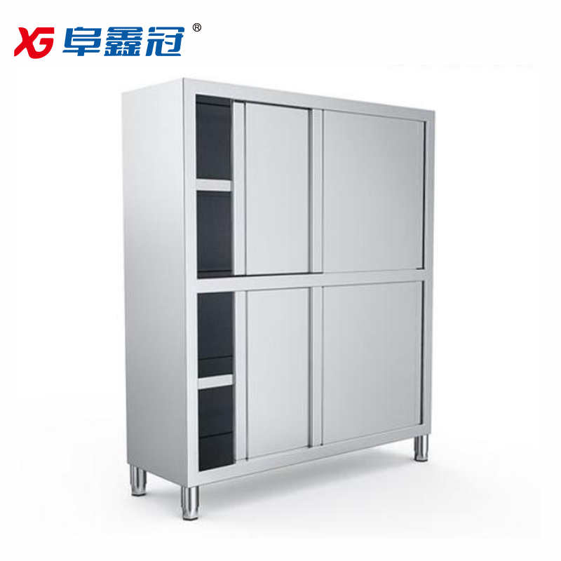阜鑫冠四门碗柜fxg-wg四门移门碗柜1200*500*1800不锈钢四门碗柜储物