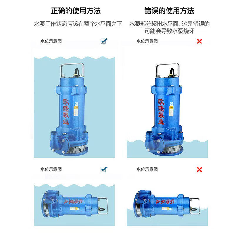 欧隆(OULONG) 污泥抽水泵QXD8-26-1.5A丝扣(单位:台)高清大图