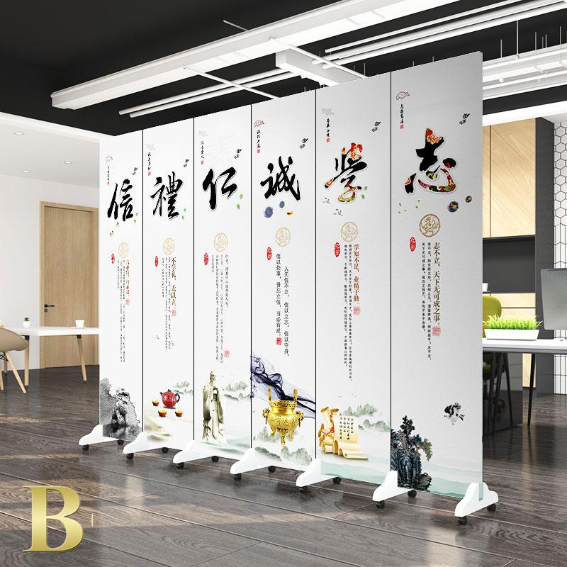 中式实木屏风隔断时尚客厅卧室简约玄关办公室书房移动折屏 6扇(高2米宽2米4高清大图