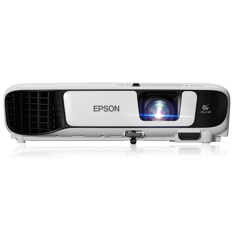 爱普生(EPSON)CB-W42办公投影机+100英寸16:10电动遥控幕布(含吊架+15米高清线+无线同屏器+激光笔)高清大图