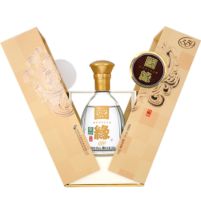[升级版550ml] 今世缘 国缘 对开 浓香型 白酒42度 550ml*4整箱装