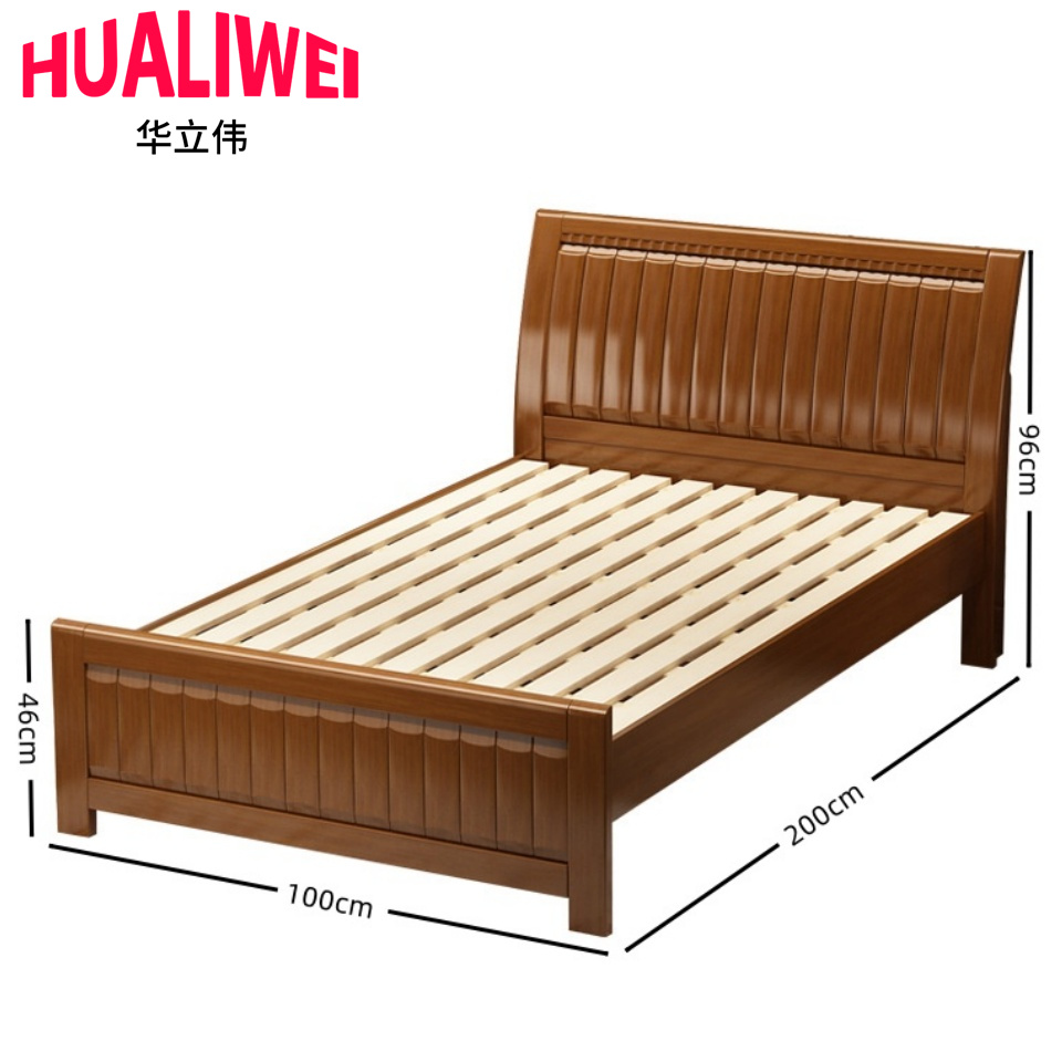 华立伟木质床多规格高清大图