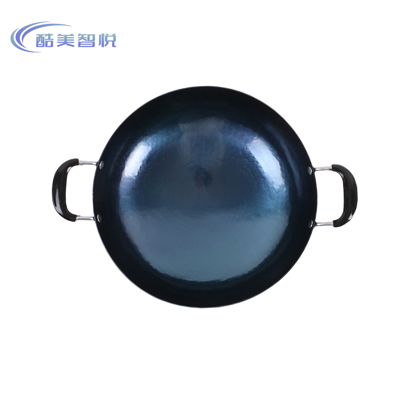 酷美智悦 无涂层双耳章丘铁锅32cm KM-JZ213 个高清大图