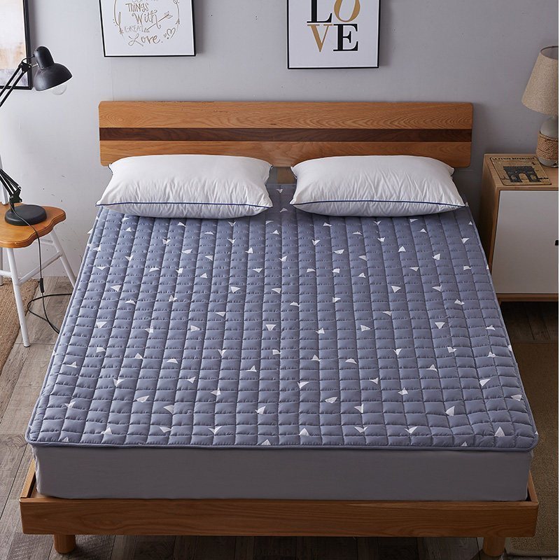 美帮汇可水洗床护垫儿童榻榻米床垫0.9m单人学生宿舍四季防滑地垫 思绪 120*200cm【加厚可水洗折叠】