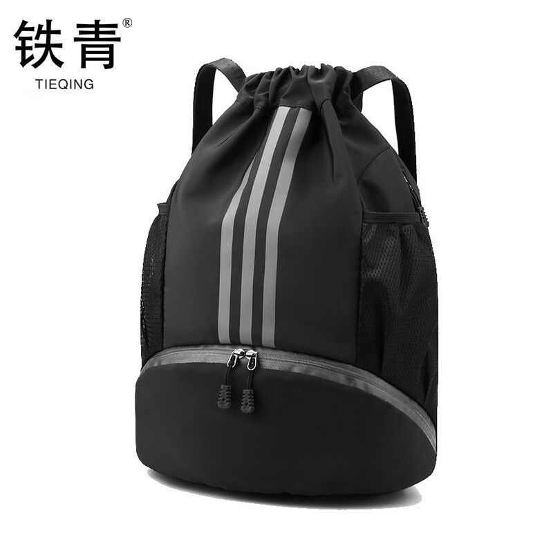 铁青束口袋双肩背包 W5/个高清大图