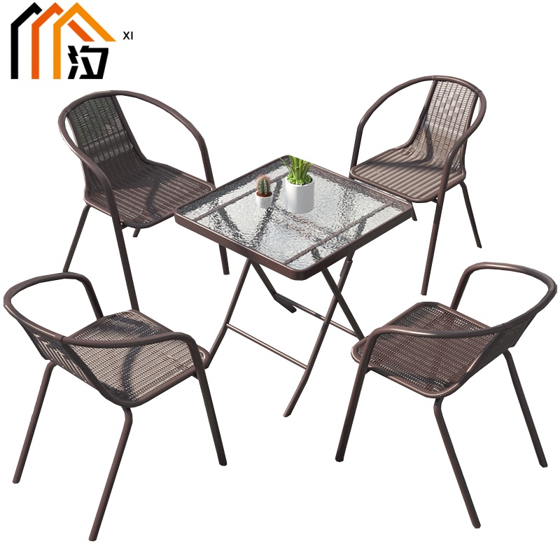 汐户外桌椅一桌四椅套