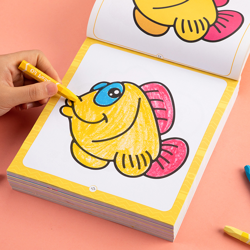 儿童画画本宝宝涂色书2346岁幼儿园填色绘本启蒙图画册绘画本2岁学画