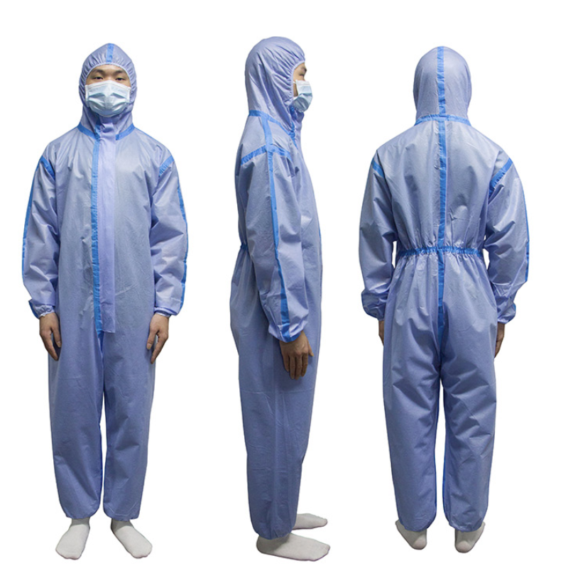 朗固工作服防护服一次性连体式戴帽普通非医用连体式(A型)一件高清大图