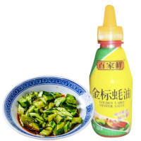 百家鲜金标蚝油250g 瓶装蚝汁 厨房炒菜调味品 烧烤烤肉调料 火锅油碟蘸料 凉拌菜调味料 粤菜拌面食佐料