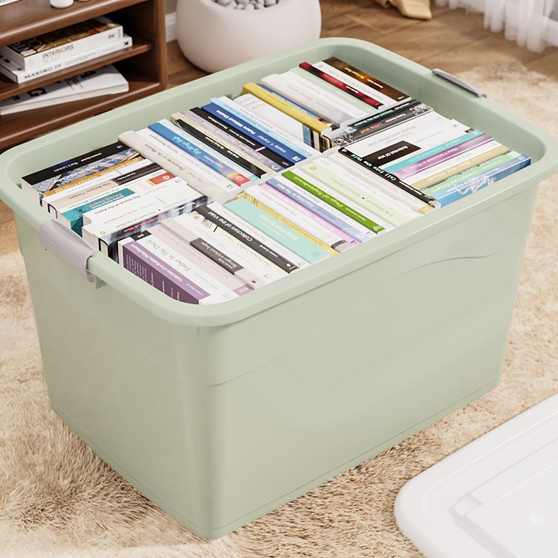 千苏 QS-SNX-410 加大号绿色防潮收纳箱玩具储物箱高清大图