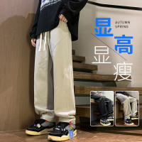 春秋美式男生运动裤高街直筒拖地裤男士长裤子潮牌宽松休闲裤