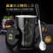 巨蟹座-白|创意个性杯子陶瓷马克杯带盖勺情侣喝水杯家用咖啡杯男女茶杯