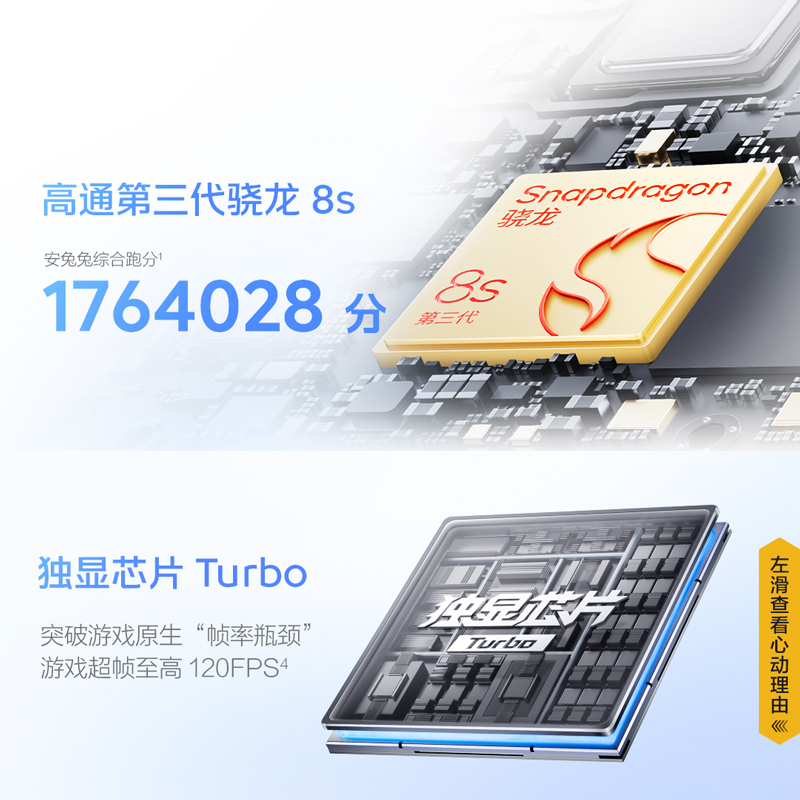 iQOO Z9 Turbo长续航版 12GB+512GB 星光白 全网通5G新品手机第三代骁龙8s芯片5000万像素144Hz高刷80W闪充6400mAh大电池拍照游戏学生性能手机高清大图