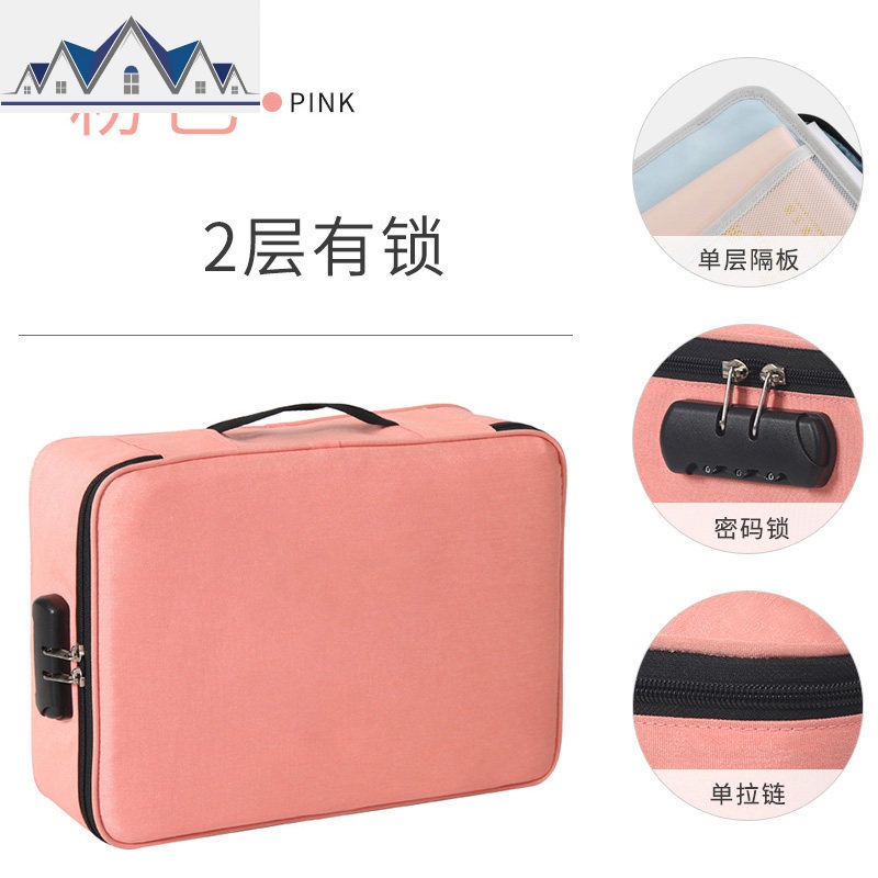 包家用防水多层大容量拉杆收纳盒手提便携式卡密码锁包整理袋 三维工匠收纳包高清大图