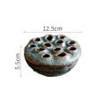 莲蓬陶瓷香薰炉香插香盒花瓶器皿复古做旧新中式禅意装饰摆件 莲蓬陶瓷器皿(S) 中_267_633