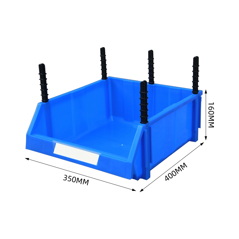 翌嘉 YJ5091053 加厚物料盒组合式零件盒 斜口盒 400x350x160mm蓝色高清大图
