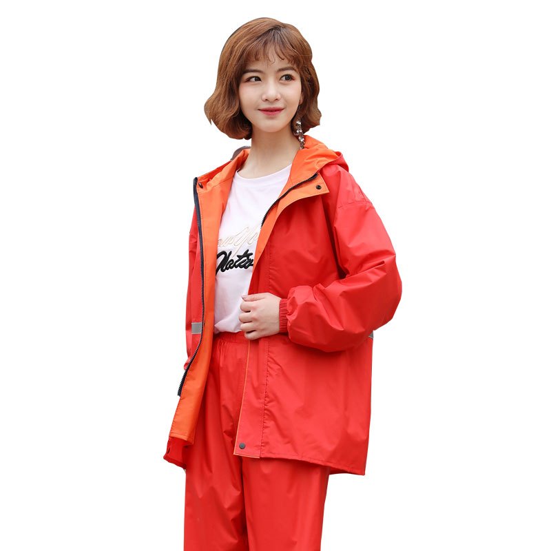 骑行雨衣雨裤套装电动单车摩托车双层加厚雨披男女式成人分体反光创意简约家居家晴雨用具